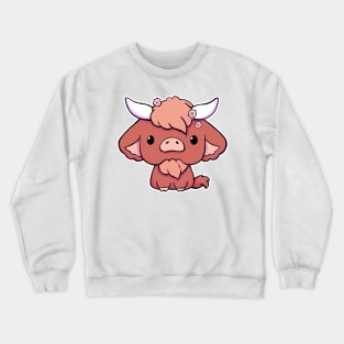 Cute Kawaii Cow - brow Crewneck Sweatshirt
